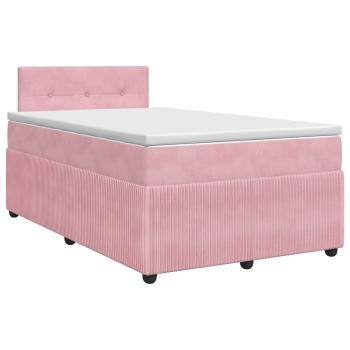 Boxspringbett mit Matratze Rosa 120 x 190 cm Samt