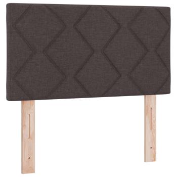 Boxspringbett mit Matratze und LED Dunkelbraun 80 x 200 cm