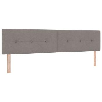 Boxspringbett mit Matratze und LED Taupe 200 x 200 cm Stoff