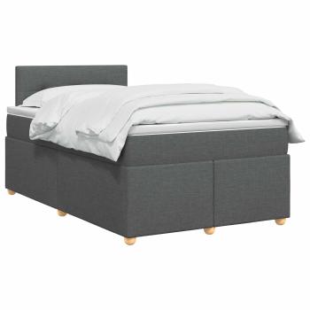 Boxspringbett mit Matratze Dunkelgrau 120 x 190 cm Stoff