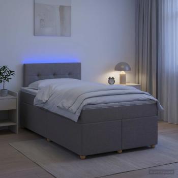 ARDEBO.de - Boxspringbett mit Matratze Taupe 120 x 190 cm Stoff