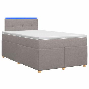 Boxspringbett mit Matratze Taupe 120 x 200 cm Stoff