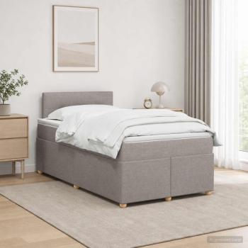 Boxspringbett mit Matratze Taupe 120 x 200 cm Stoff