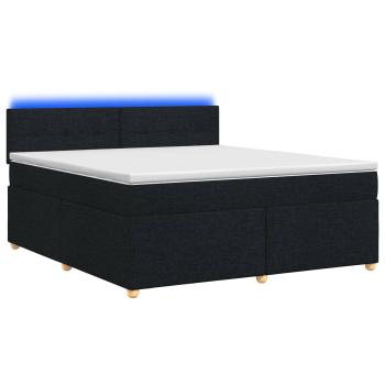 Boxspringbett mit Matratze Schwarz 140 x 190 cm Stoff