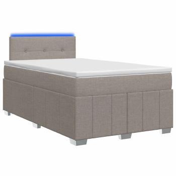 Boxspringbett mit Matratze Taupe 120 x 190 cm Stoff