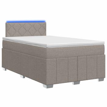 Boxspringbett mit Matratze Taupe 120 x 190 cm Stoff