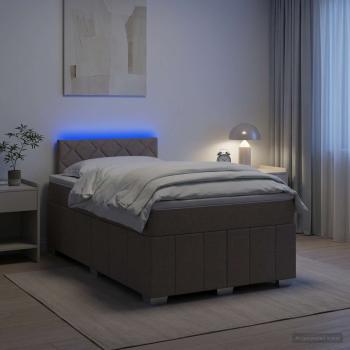 Boxspringbett mit Matratze Taupe 120 x 190 cm Stoff