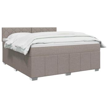 Boxspringbett mit Matratze Taupe 180 x 200 cm Stoff