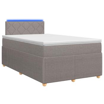 Boxspringbett mit Matratze Taupe 120 x 200 cm Stoff