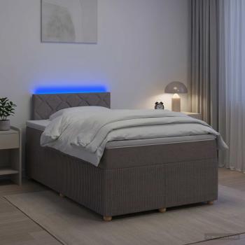 Boxspringbett mit Matratze Taupe 120 x 200 cm Stoff