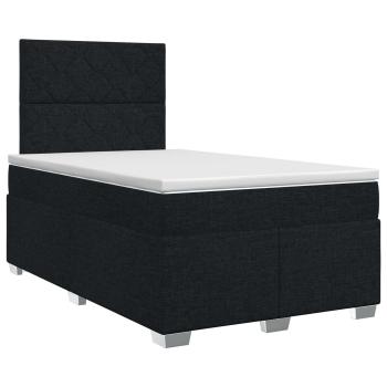 Boxspringbett mit Matratze Schwarz 120 x 190 cm Stoff