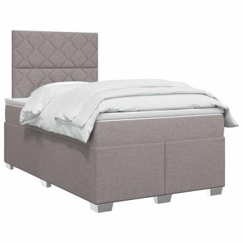 Boxspringbett mit Matratze Taupe 120 x 200 cm Stoff