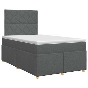 Boxspringbett mit Matratze Dunkelgrau 120 x 190 cm Stoff
