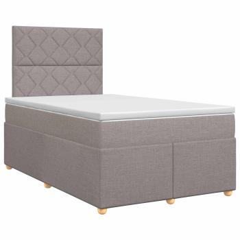 Boxspringbett mit Matratze Taupe 120 x 190 cm Stoff