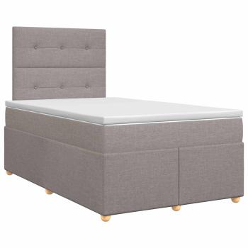 Boxspringbett mit Matratze Taupe 120 x 200 cm Stoff