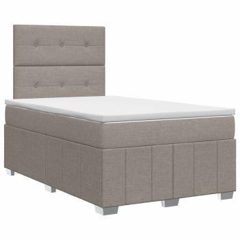 Boxspringbett mit Matratze Taupe 120 x 190 cm Stoff
