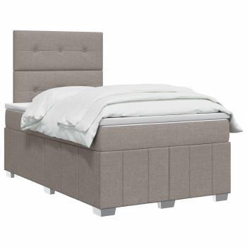 Boxspringbett mit Matratze Taupe 120 x 190 cm Stoff