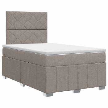Boxspringbett mit Matratze Taupe 120 x 190 cm Stoff