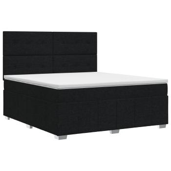 Boxspringbett mit Matratze Schwarz 140 x 200 cm Stoff