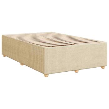 Boxspringbett mit Matratze mit Kopfteil Creme 90 x 200 cm Stoff