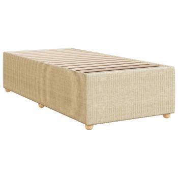 Boxspringbett mit Matratze Creme 100 x 200 cm Stoff