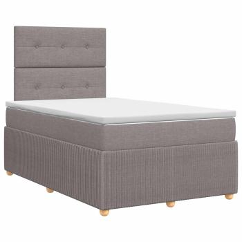 Boxspringbett mit Matratze Taupe 120 x 190 cm Stoff