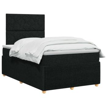 Boxspringbett mit Matratze Schwarz 120 x 190 cm Stoff