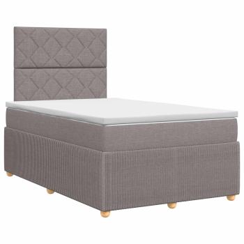 Boxspringbett mit Matratze Taupe 120 x 190 cm Stoff