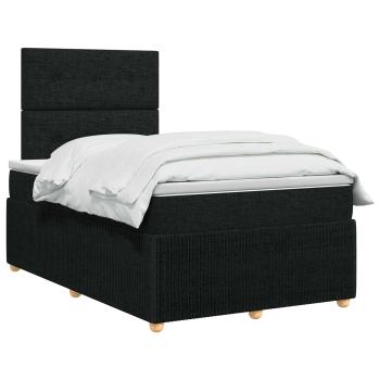 Boxspringbett mit Matratze Schwarz 120 x 200 cm Stoff