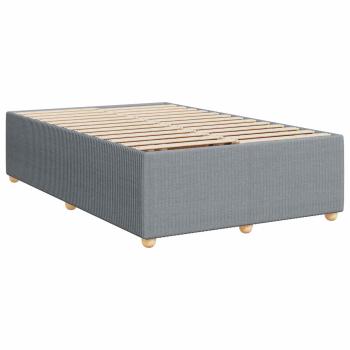 Boxspringbett mit Matratze Hellgrau 120 x 200 cm Stoff