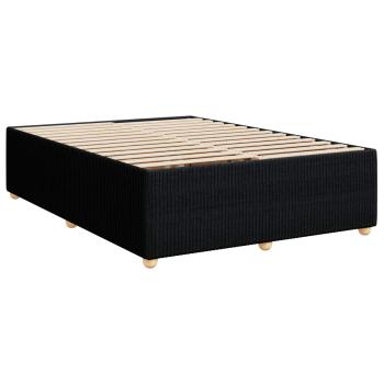 Boxspringbett mit Matratze Schwarz 140 x 190 cm Stoff