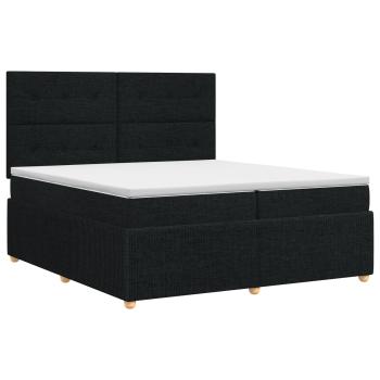 Boxspringbett mit Matratze Schwarz 200 x 200 cm Stoff