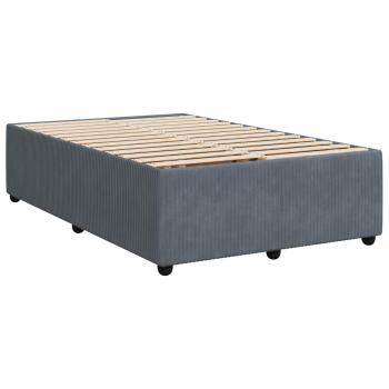 Boxspringbett mit Matratze Dunkelgrau 120 x 190 cm Samt