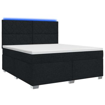 Boxspringbett mit Matratze Schwarz 140 x 200 cm Stoff
