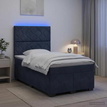 ARDEBO.de - Boxspringbett mit Matratze Dunkelgrau 120 x 190 cm Samt