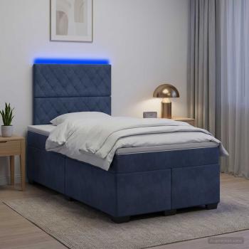 ARDEBO.de - Boxspringbett mit Matratze Dunkelgrau 120 x 200 cm Samt