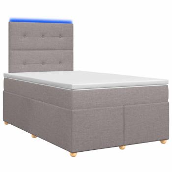 Boxspringbett mit Matratze Taupe 120 x 190 cm Stoff