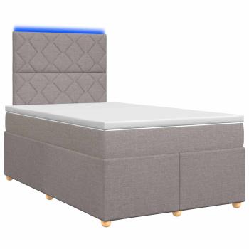 Boxspringbett mit Matratze Taupe 120 x 190 cm Stoff