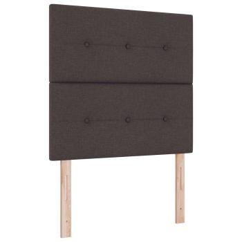 Boxspringbett mit Matratze Dunkelbraun 120 x 200 cm Stoff