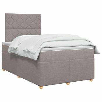 Boxspringbett mit Matratze Taupe 120 x 200 cm Stoff