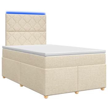 Boxspringbett mit Matratze Creme 120 x 200 cm Stoff