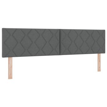 Ottoman Bett mit Matratze Dunkelgrau 180 x 200 cm Stoff