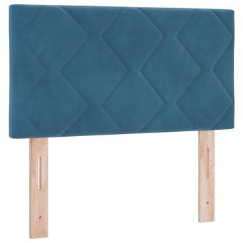Ottoman-Bett mit Matratze und LED Dunkelblau 80 x 200 cm Samt