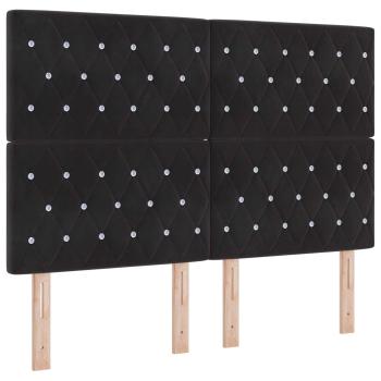Ottoman Bett mit Matratze Schwarz 160 x 200 cm Samt