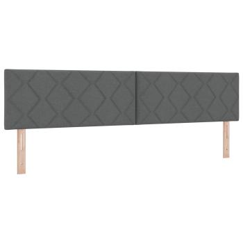 Aufbewahrungsbett mit Matratze Dunkelgrau 200 x 200 cm Samt