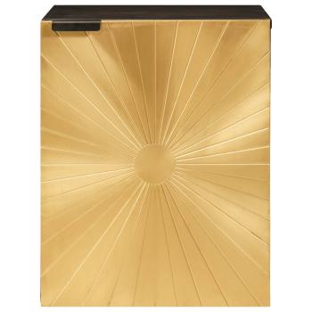 Badezimmerschrank mit Regal Schwarz und Gold 38 x 33 x 48 cm
