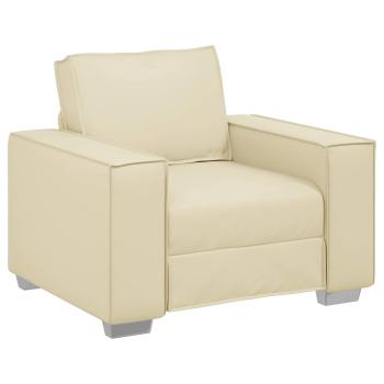 Sofa-Sessel Creme 100 cm Kunstleder