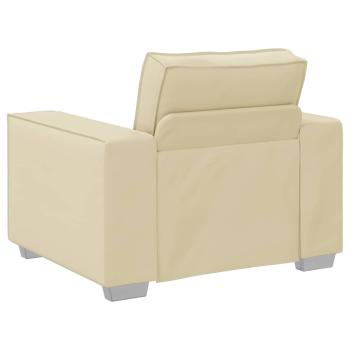 Sofa-Sessel Creme 100 cm Kunstleder