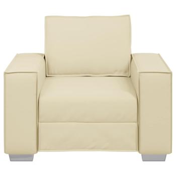 Sofa-Sessel Creme 100 cm Kunstleder