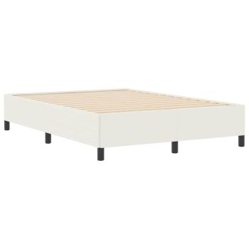 Boxspringbett Creme 140 x 200 cm Cordstoff